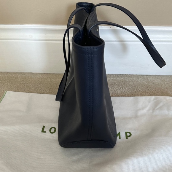 Longchamp Cavalcade Leather Handbag, Navy - Picture 3 of 3